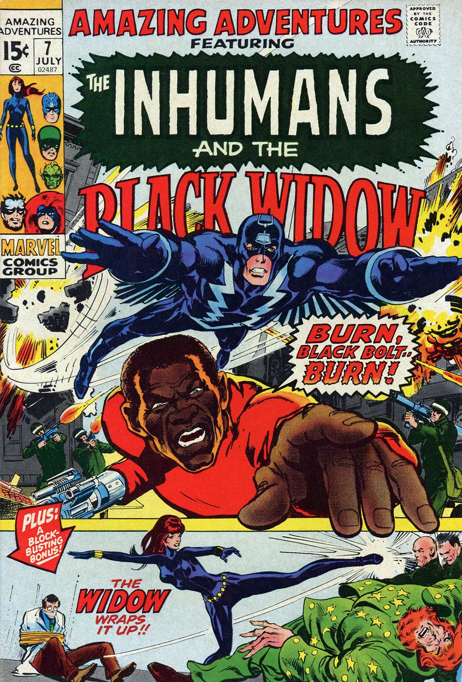 AMAZING ADVENTURES #7 featuring The Inhumans and Black Widow, cover by Neal Adams
