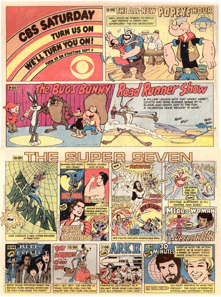 Saturday Morning Fever Podcast - comic book ad 1978 CBS cartoons
