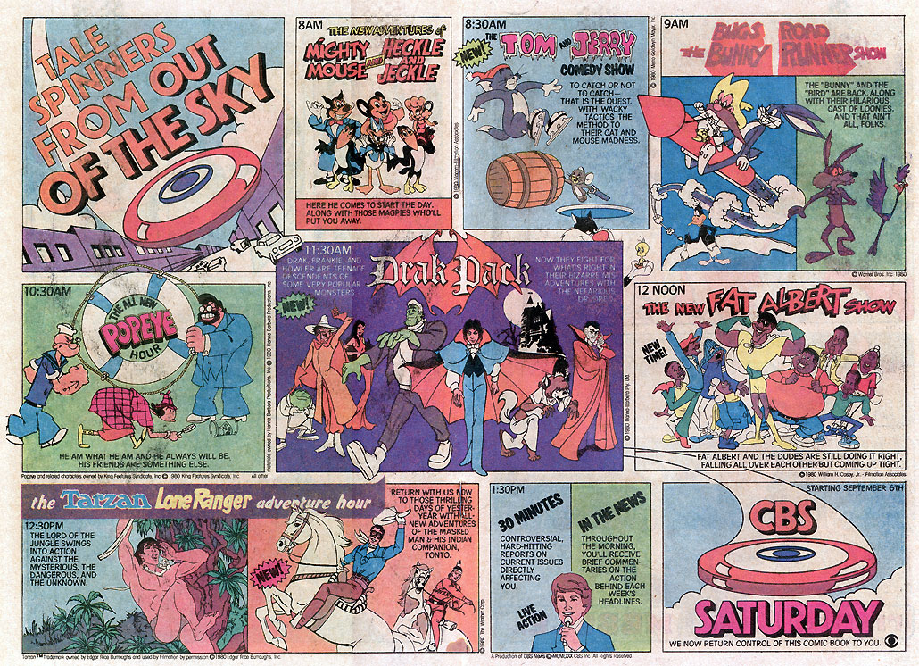 Saturday Morning Fever Podcast - comic book ad 1980 CBS cartoons
