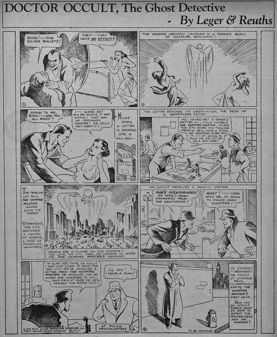 Dr Occult - More Fun Comics #7 (January 1936) by Leger and Reuths (a.k.a. Jerry Siegel and Joe Shuster)