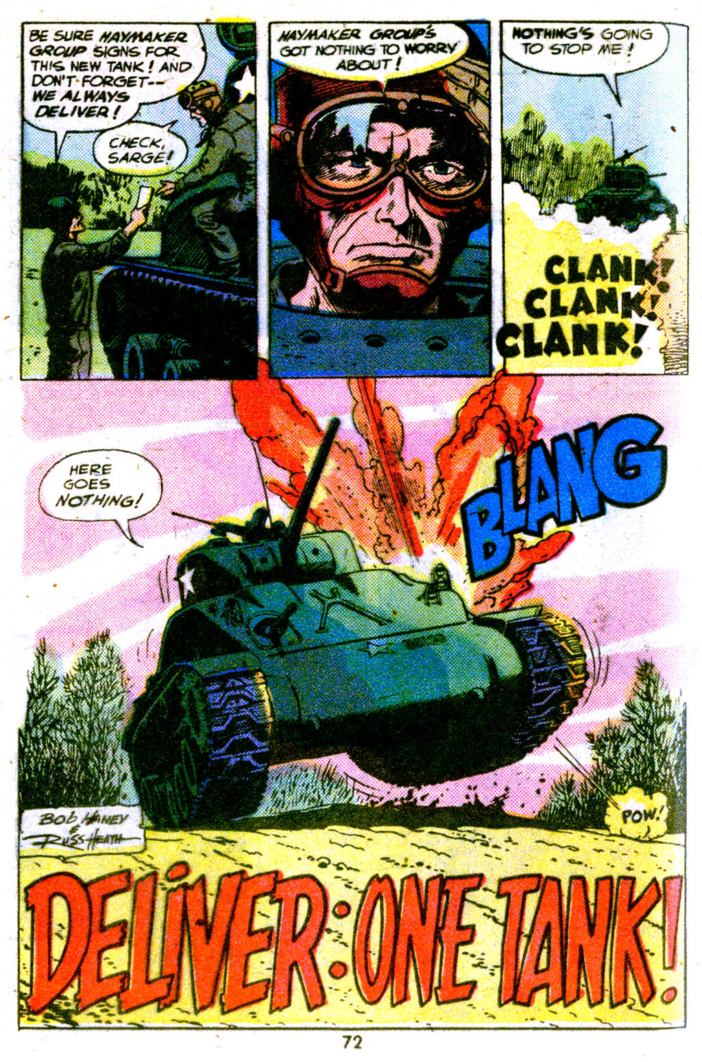 "Deliver: One Tank" by Bob Haney and Russ Heath