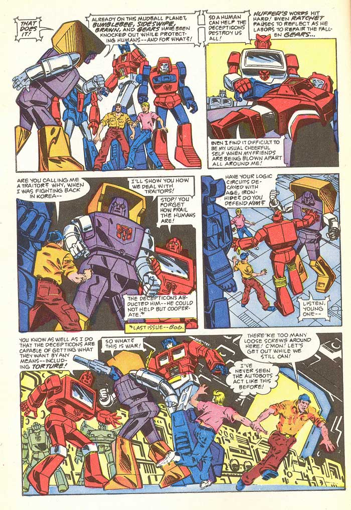 "The Last Stand" from TRANSFORMERS #4 - written by Jim Salicrup with art by Frank Springer, Ian Akin, and Brian Garvey