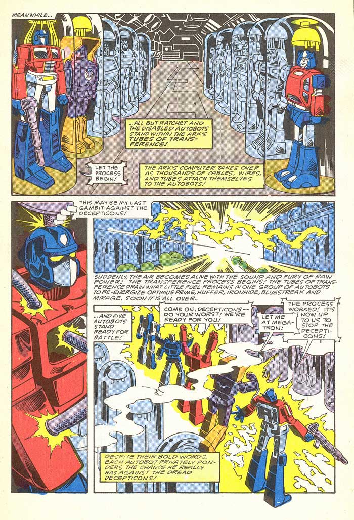 "The Last Stand" from TRANSFORMERS #4 - written by Jim Salicrup with art by Frank Springer, Ian Akin, and Brian Garvey