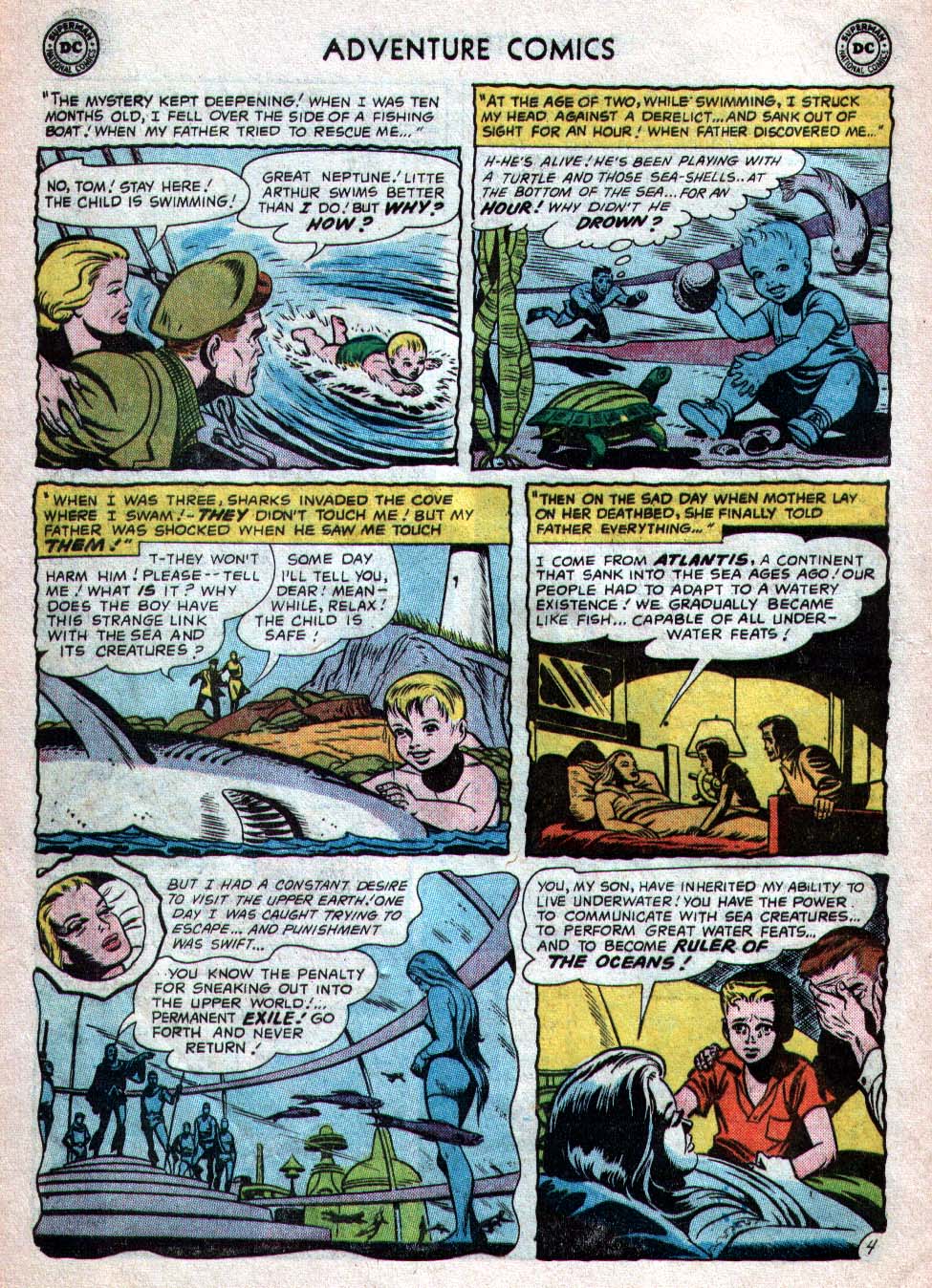 ADVENTURE COMICS #260 - "How Aquaman Got His Powers", by Robert Bernstein and Ramona Fradon