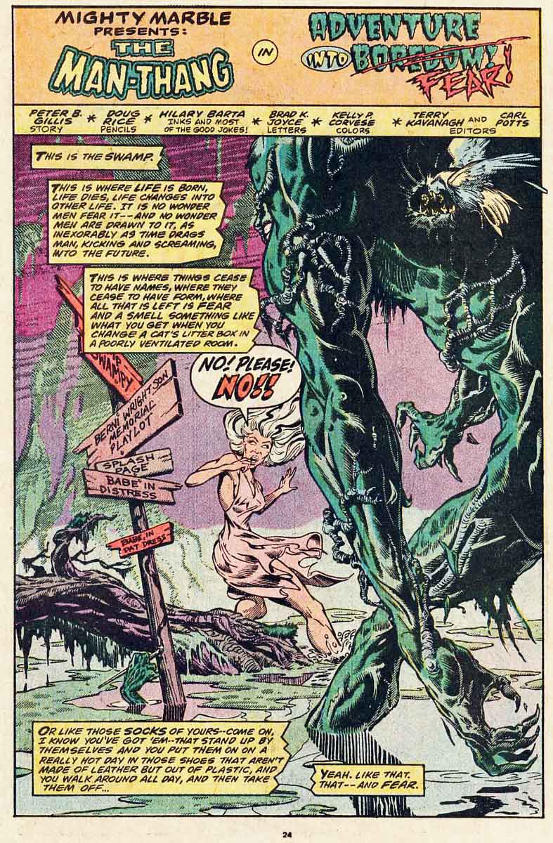 What The--?! #6 - “Adventure into Fear" featuring The Man-Thang and Swamp Thang by Peter B. Gillis, Doug Rice & Hilary Barta