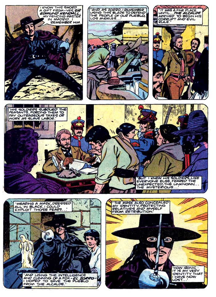 Marvel's ZORRO series from 1990 written by Ian Rimmer with art by Mario Capaldi