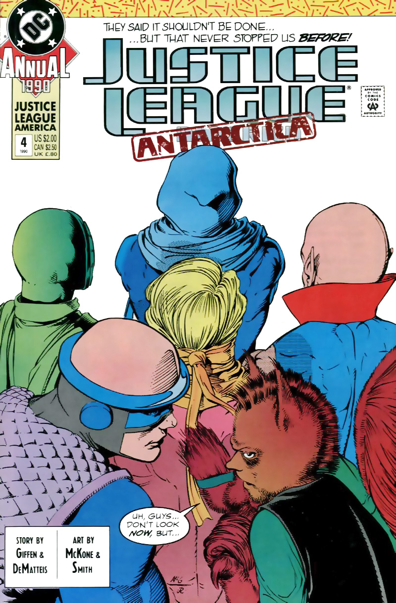 Justice League America Annual #4 cover by Kevin Maguire and Joe Rubinstein