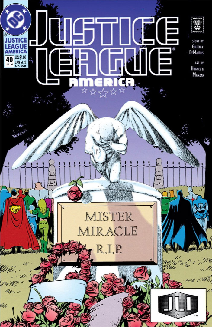 Justice League America #40 cover by Adam Hughes