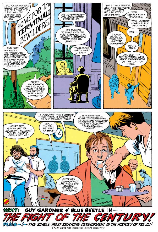 Justice League America #51 by Keith Giffen, J.M. DeMatteis, Adam Hughes, and Joe Rubinstein