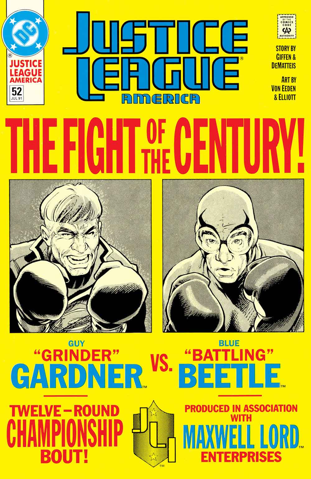 Justice League America #52 cover by Adam Hughes & Joe Rubinstein