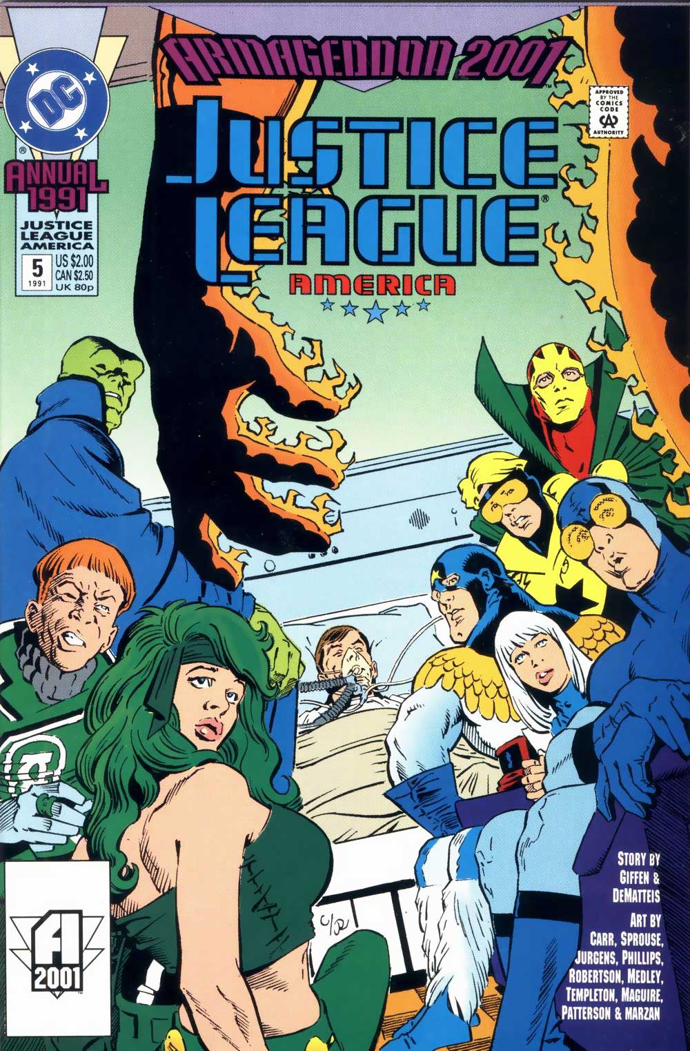 Justice League America Annual #5 cover by Steve Carr & Joe Rubinstein