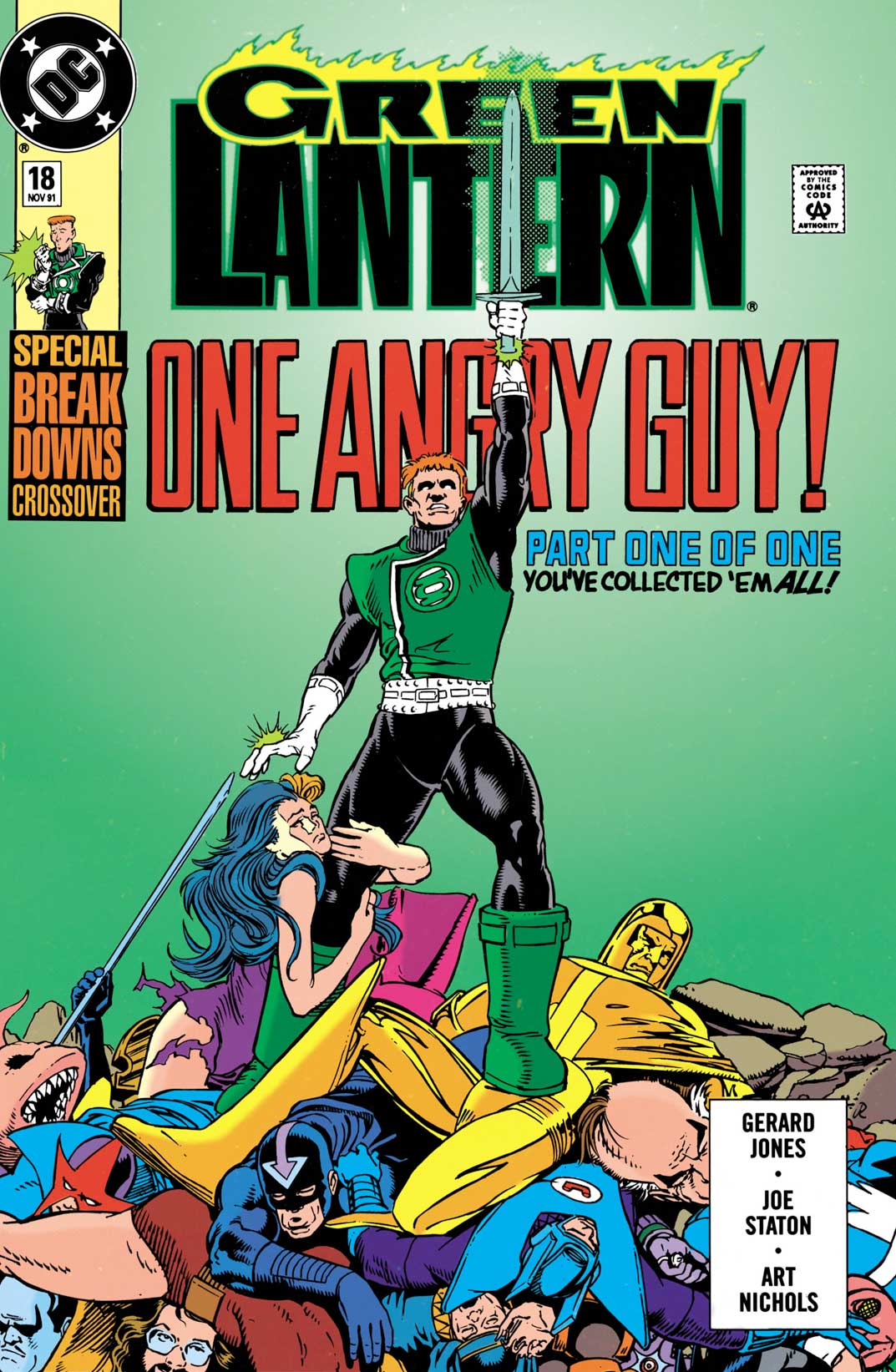 Green Lantern #18 cover by Kevin Maguire & Joe Rubinstein