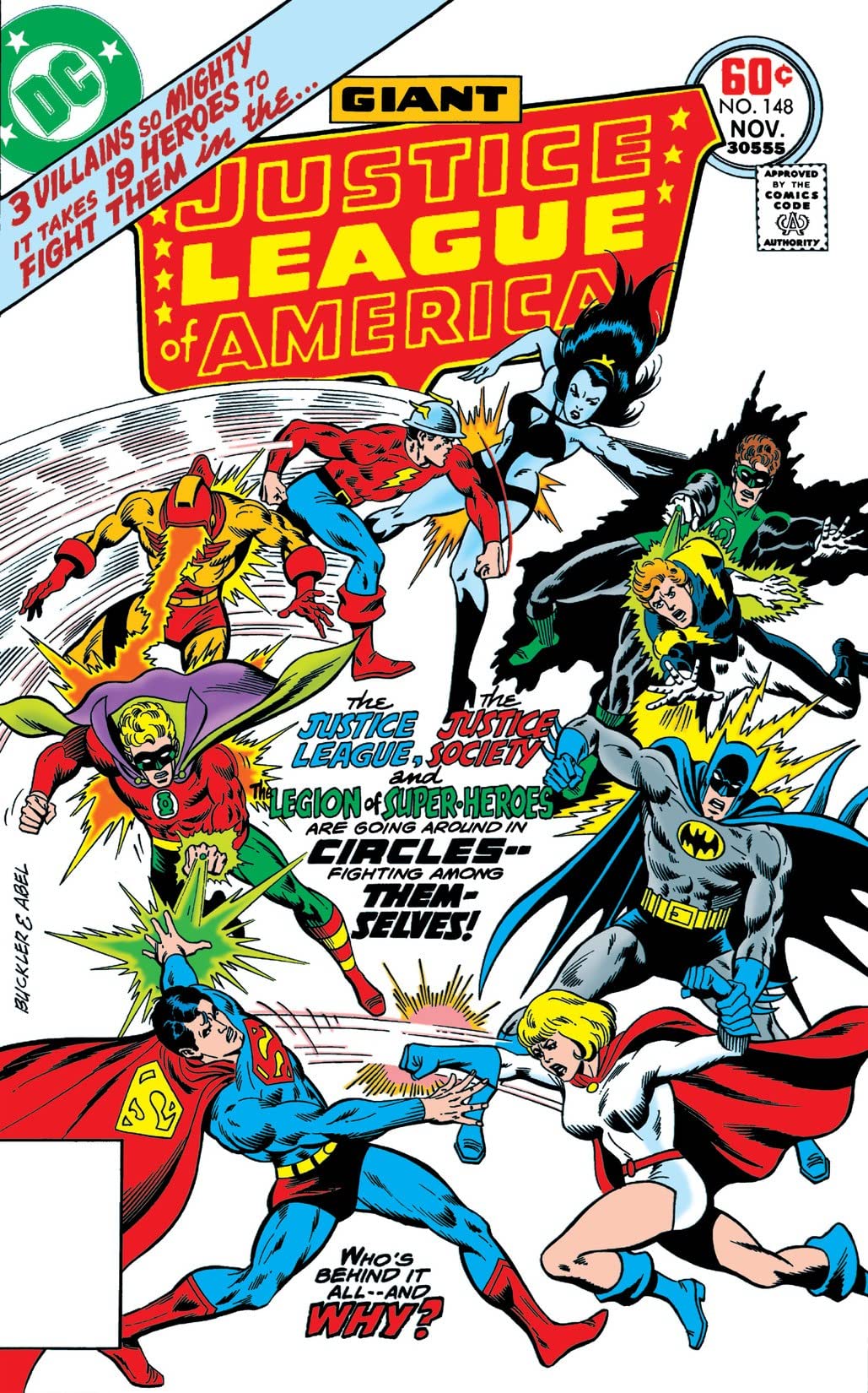 Justice League of America #148 cover by Rich Buckler and Jack Abel