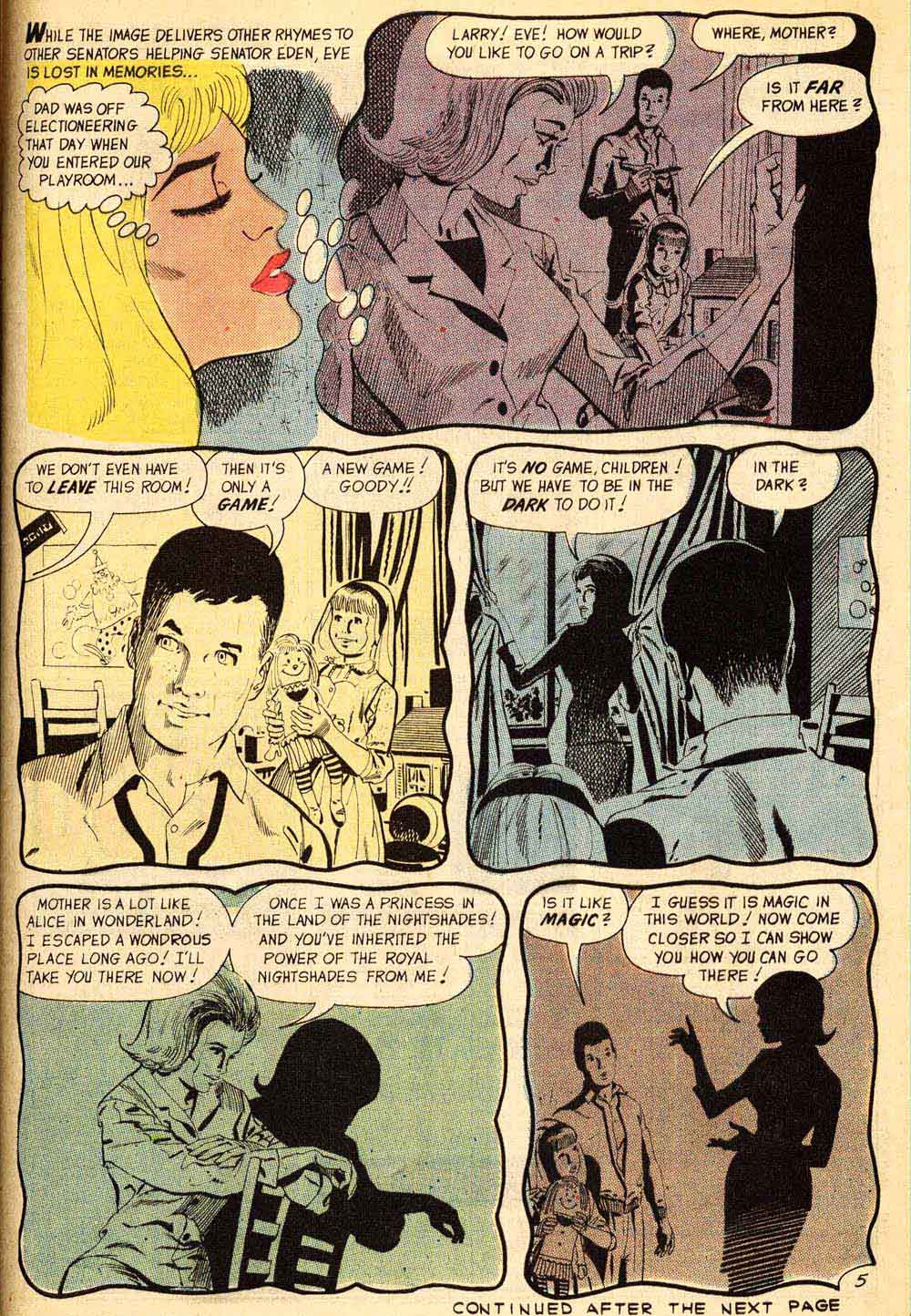 Nightshade's back-up strip from Captain Atom #87 (1967) from Charlton Comics by David Kaler and Jim Aparo
