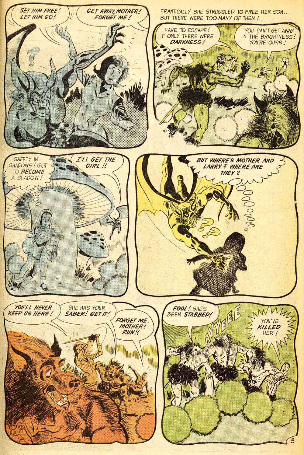Nightshade's back-up strip from Captain Atom #88 (1967) from Charlton Comics by David Kaler and Jim Aparo