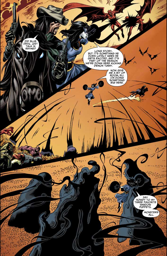 Nightshade commanding an attack squad in Hell in Shadowpact #11 (2007)