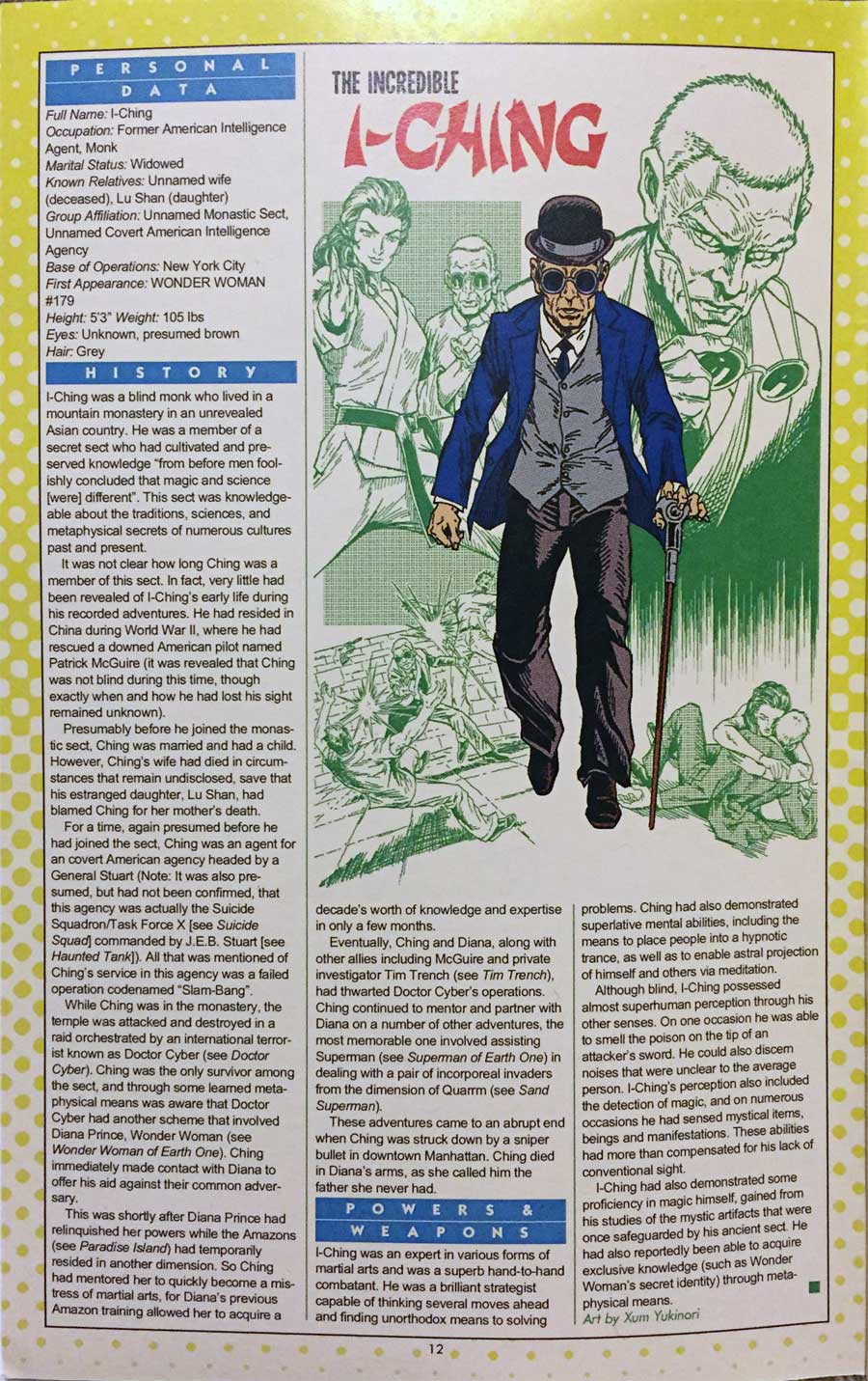 Xum Yukinori’s Addendum to the Definitive Directory of the DC Universe - The Incredible I-Ching 