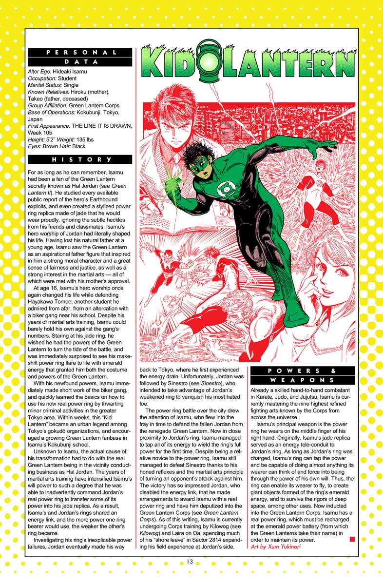 Xum Yukinori’s Addendum to the Definitive Directory of the DC Universe - Kid Lantern