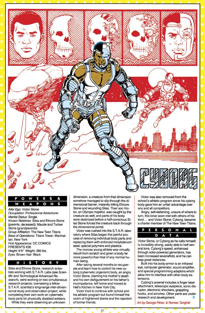 Cyborg by George Perez and Romeo Tanghal