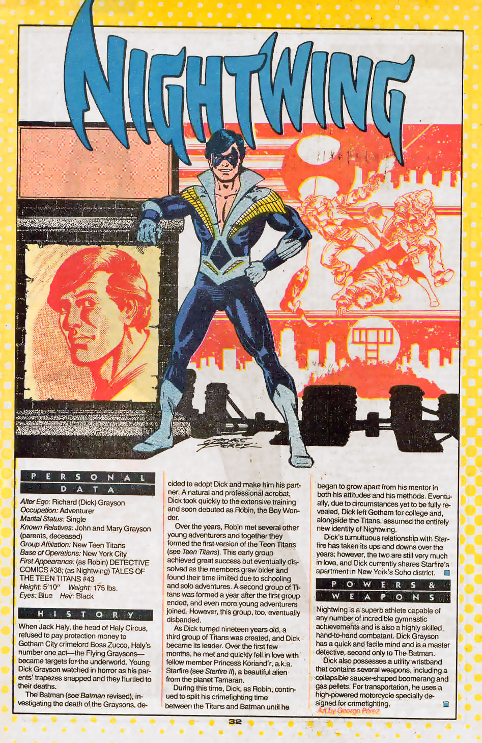 Nightwing by George Perez - Who’s Who: Update ‘88, vol. 2