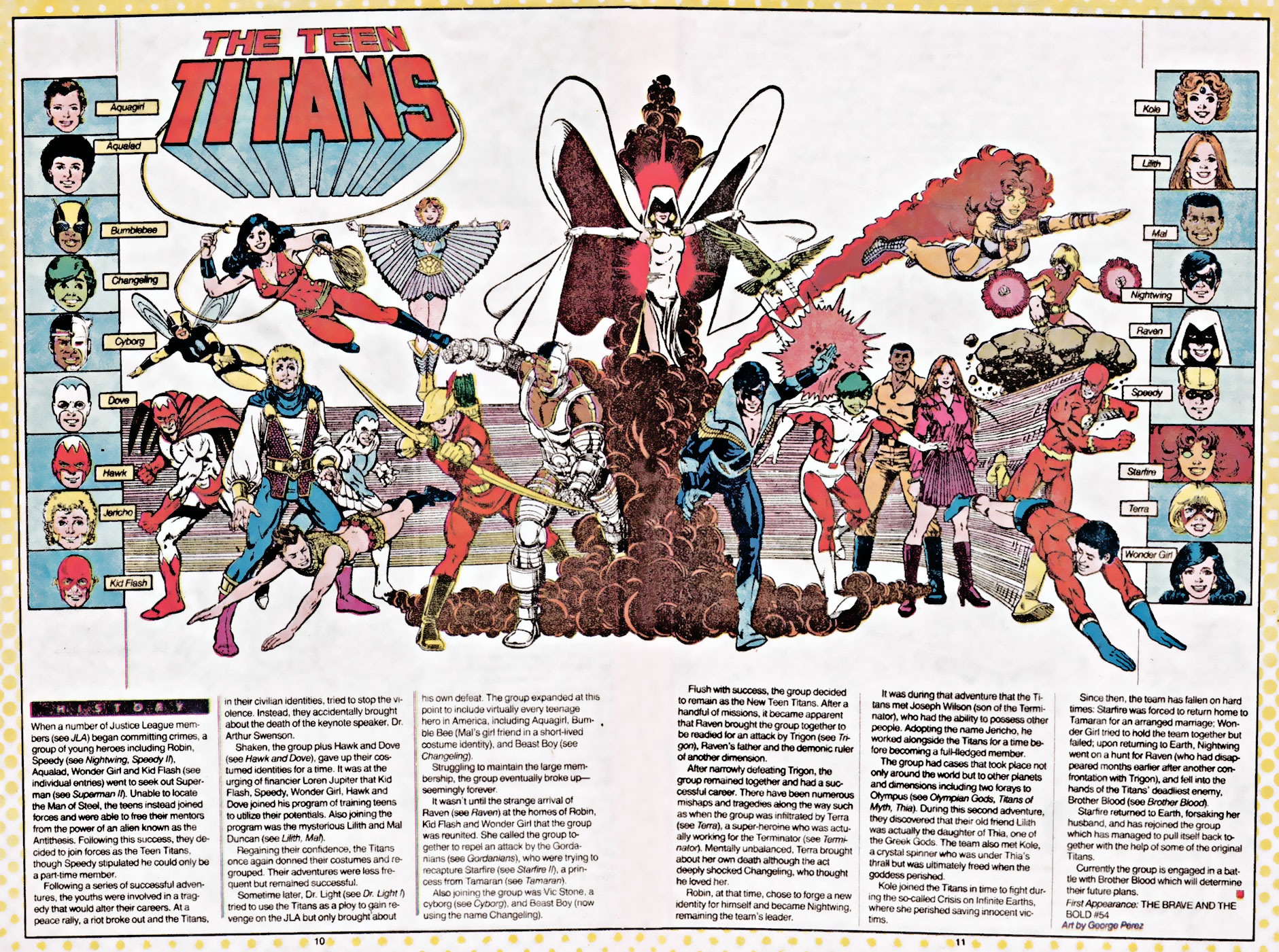 The Teen Titans by George Perez - Who's Who: The Definitive Directory of the DC Universe #23