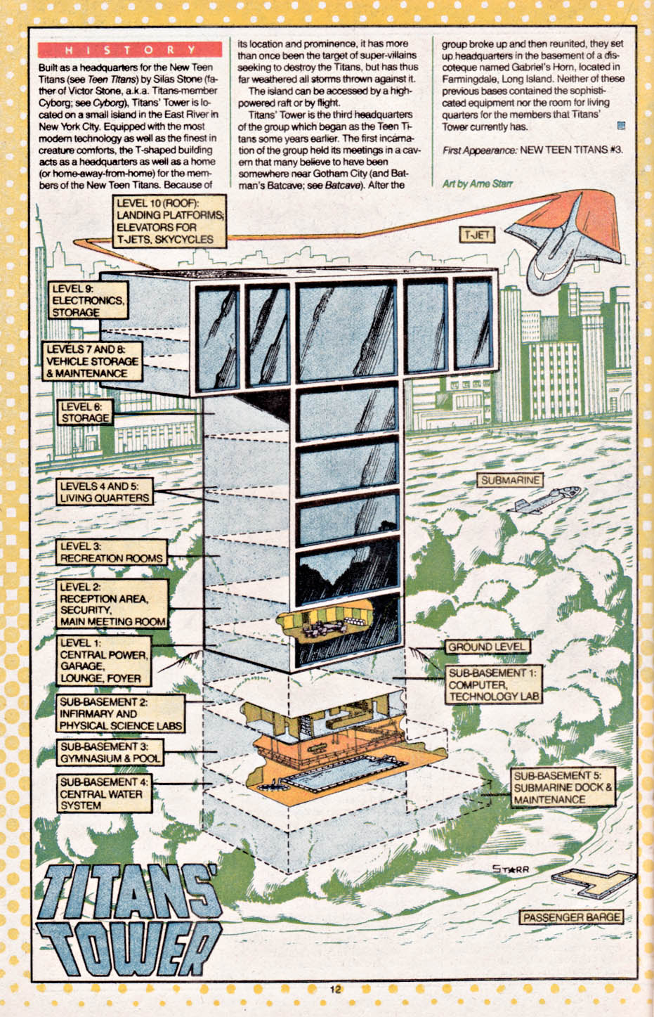 Titans' Tower by Arne Starr - Who's Who: The Definitive Directory of the DC Universe #23