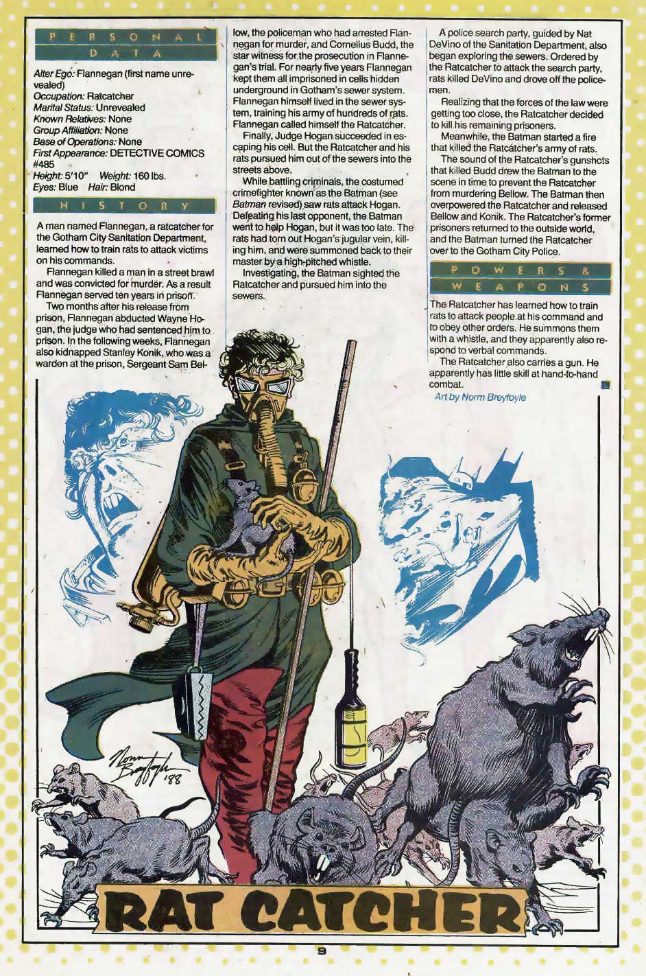 Who's Who Update 88 #3 Rat Catcher by Norm Breyfogle